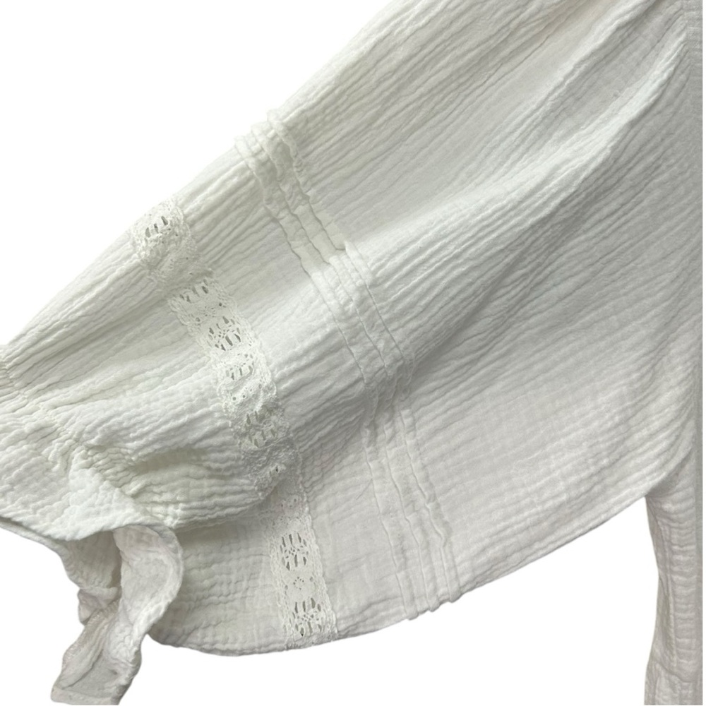 Jaase Women's White Quincy Jones Gauze Mini Dress Sz XS - Picture 7 of 9